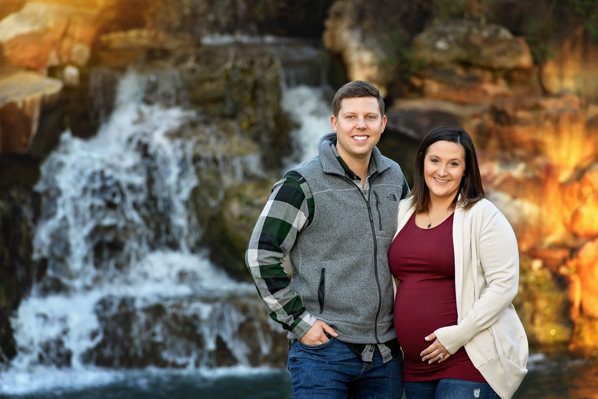 Parents-to-be posing for maternity photography - Natalie Roberson Photography