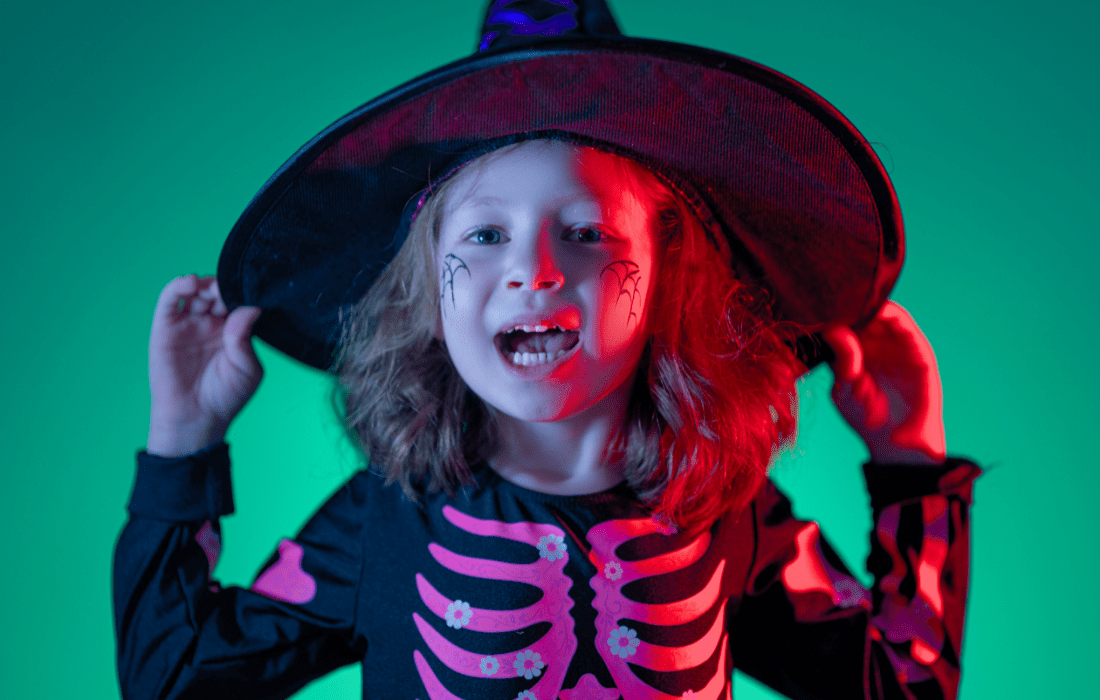 Kid Wearing Halloween Costume
