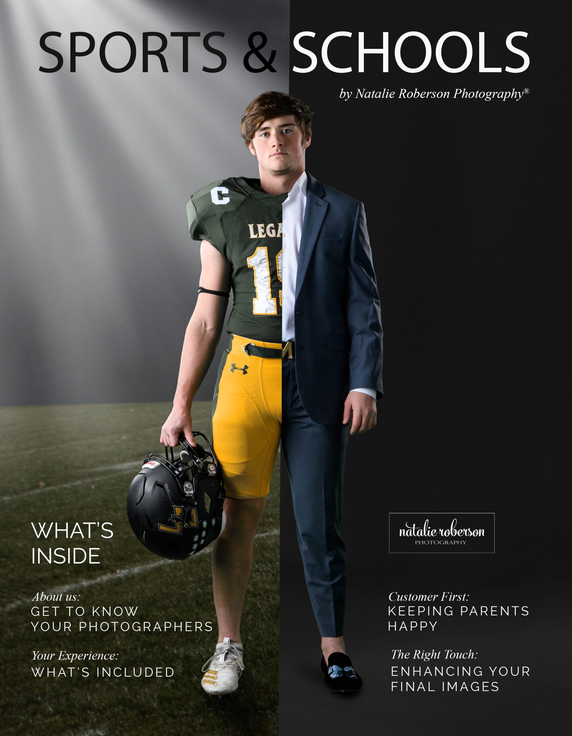 sports photography cover for a football player